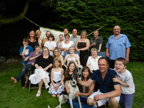©Press People pic collectAugust 2012 Starting with daughter Alison on the left at the back::Daughter Alison with Matthew (her eldest) in front, my sister Jacqui, my sister Sarah with her son Christian in front, Hayden (Mum's great nephew & his girlfriend) Mum's brother David & Margaret his wife in front, Mandy my cousin, Andy Mandy's husband, Mum's brother Brian (in the blue shirt).Baxter (jacqui's son) on the chair next to Fran (Mum's sister) , the two girls - Hannah & Megan Mandy's daughters, Mum, Jean - Brian's wifeAt the front Caitlin (Sarah's daughter in black), Harriette Jacqui's daughter, David Jacqui's husband and my son James.